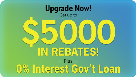 Up to $5,000 In Manufacturers' Rebates and 0% Interest-Free Government Loan, up to $40,000